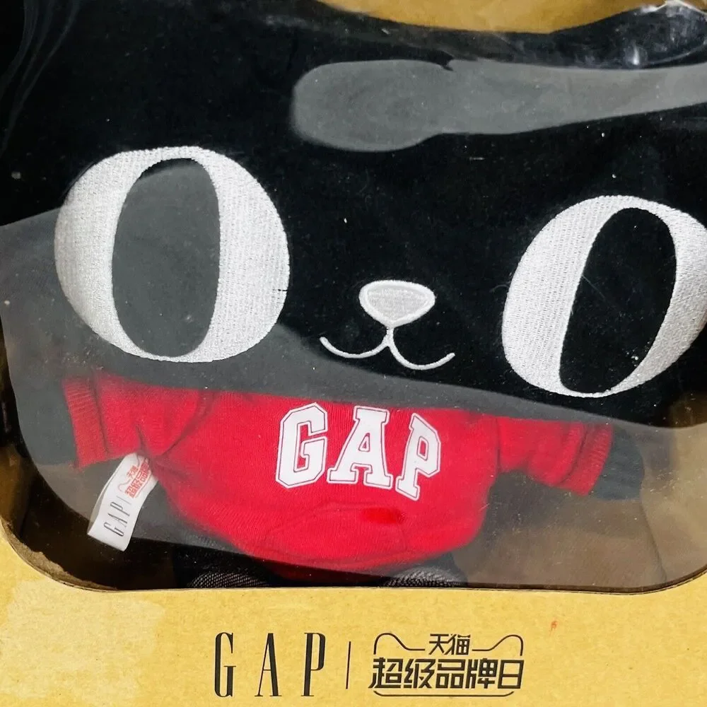 Tmall Gap Gatsby Black‎ Cat Recordable Message Plush In Red Hoodie
